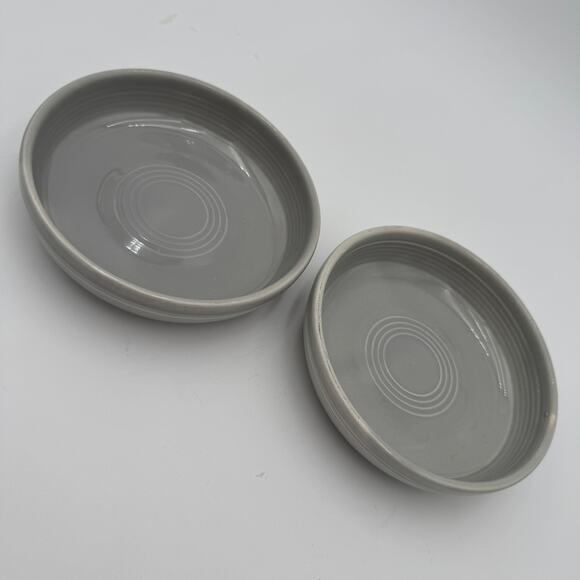 Fiesta Ware Gray 6 Inch Fruit Bowl Homer Laughlin 1951-1959 Set of 2 - Picture 1 of 4